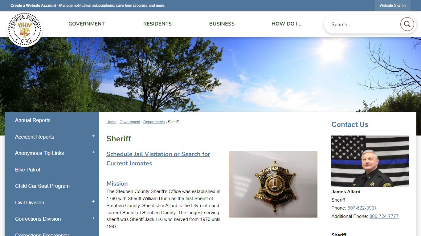 Sheriff | Steuben County, NY