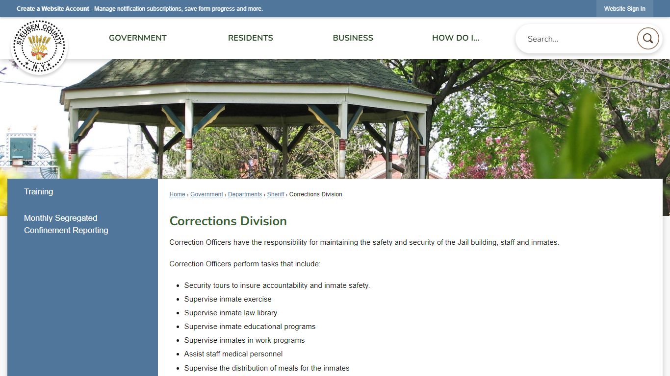 Corrections Division | Steuben County, NY